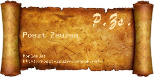 Poszt Zsuzsa névjegykártya
